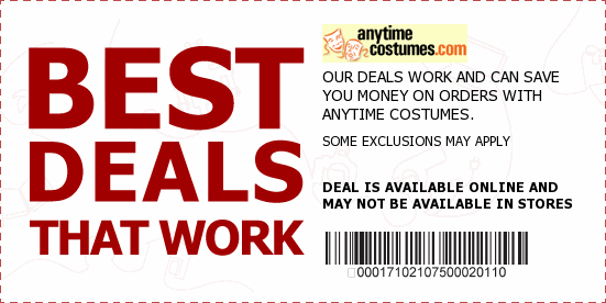 Anytime Costumes Coupons