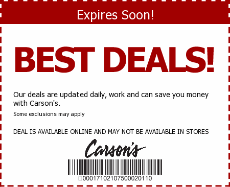 Carson's Promo Code