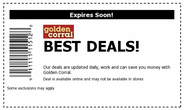 Golden Corral sometimes offers coupons like these:
