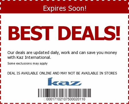 Kaz International Promo Code