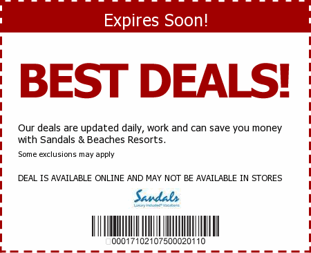 Sandals Promo Code
