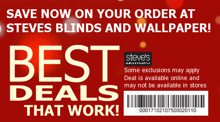 Recently Expired Steves Blinds and Wallpaper Coupons Recently Expired Steves Blinds and Wallpaper Coupons