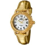 Invicta Women's Wildflower Mother of Pearl Dial Shiny Gold Leather Coupons