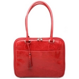 Mango Tango Red Distressed Faux Leather with Tassel Luggage Notebook Bag Coupons