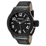 Invicta Men's Black Dial Black Genuine Calf Leather Coupons